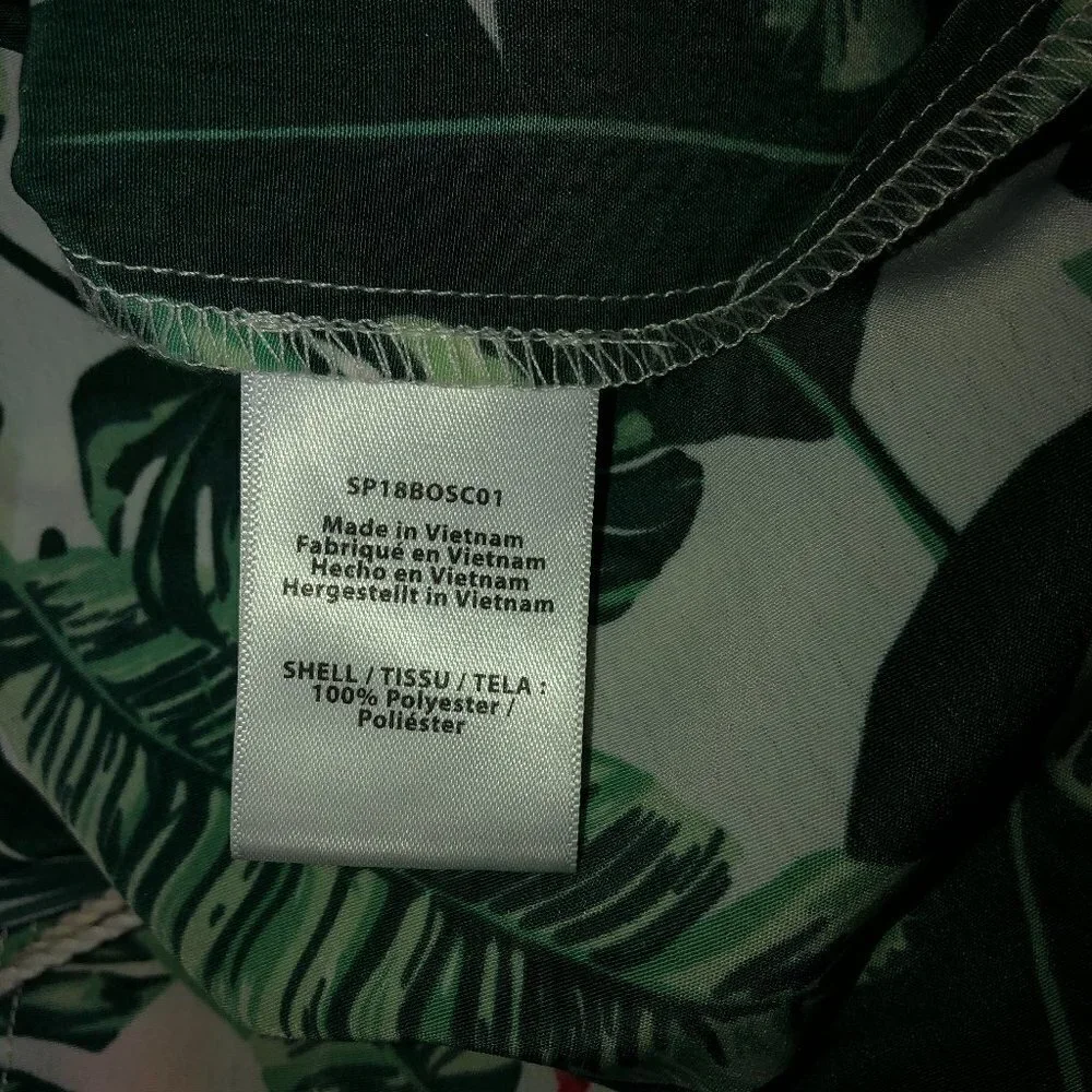 Rachel Zoe Tropical Palm Print Coverup/Duster OS - Picture 3 of 5